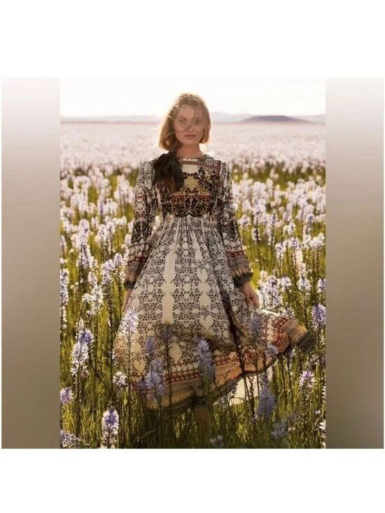Anthropologie Dresses & Skirts - Bhanuni by Jyoti for Anthropologie Far Fields Embellished Midi Dress – Size 4